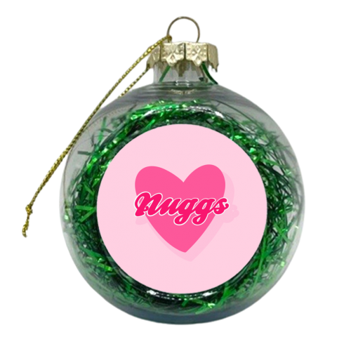 Nuggs - I love Chicken Nuggets - xmas bauble by Hollie Mills