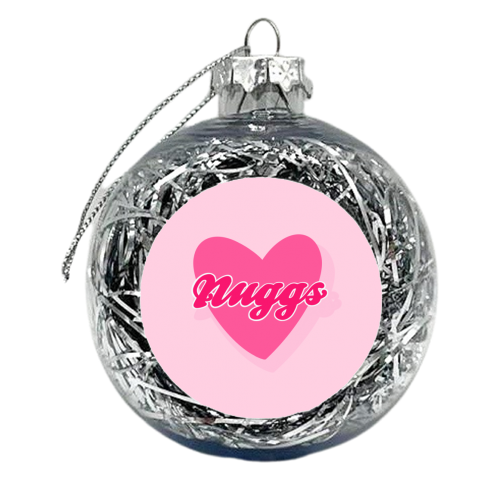 Nuggs - I love Chicken Nuggets - xmas bauble by Hollie Mills