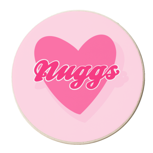 Nuggs - I love Chicken Nuggets - personalised beer coaster by Hollie Mills