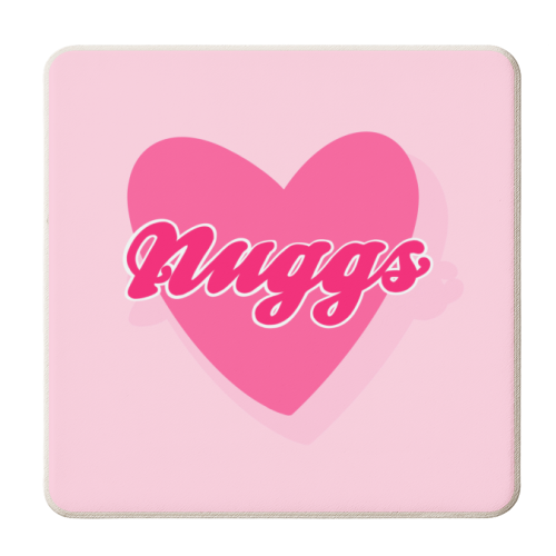 Nuggs - I love Chicken Nuggets - personalised beer coaster by Hollie Mills