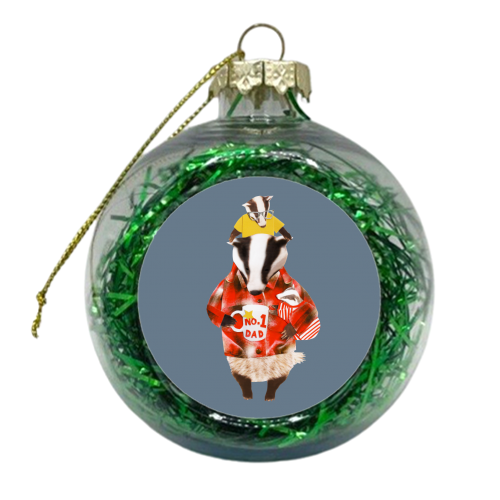 Number 1 Dad - xmas bauble by Chimps Tea Party