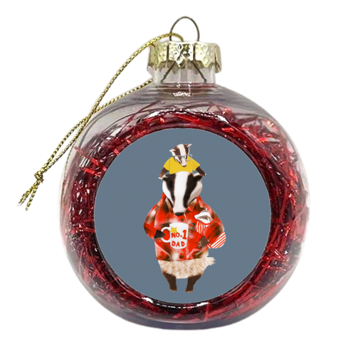 Number 1 Dad - xmas bauble by Chimps Tea Party