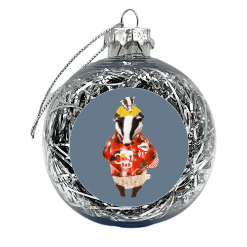 Number 1 Dad - xmas bauble by Chimps Tea Party