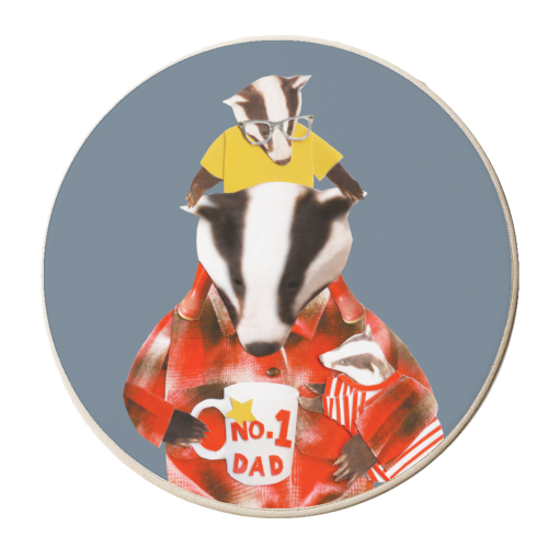 Number 1 Dad - personalised beer coaster by Chimps Tea Party