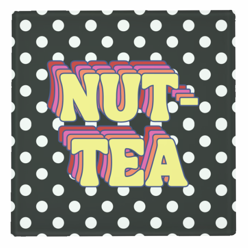 Nut-Tea - personalised beer coaster by Nida Designs