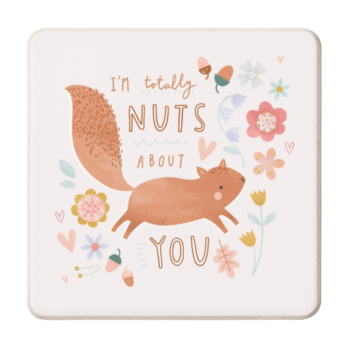 Nuts About You - personalised beer coaster by Hello Acorn