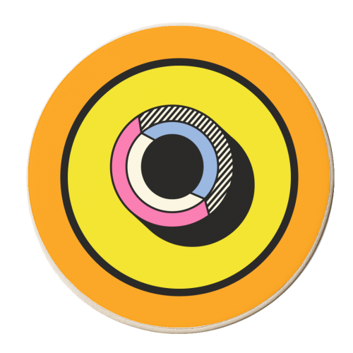 O - Bold Alphabet Letter Initial - personalised beer coaster by AbiGoLucky