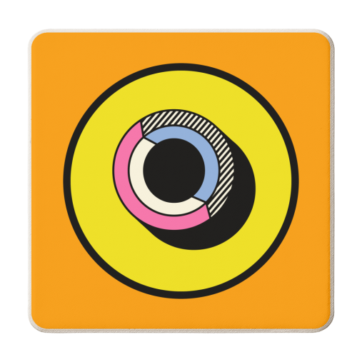 O - Bold Alphabet Letter Initial - personalised beer coaster by AbiGoLucky