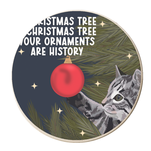 O Christmas Tree - personalised beer coaster by Pink and Pip