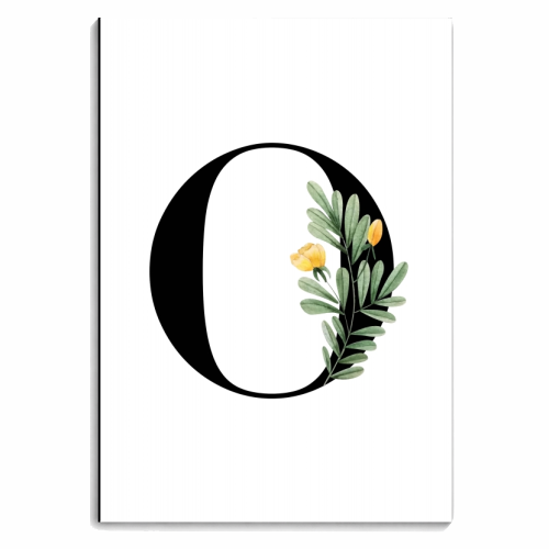 O Floral Letter Initial - personalised A4, A5, A6 notebook by Toni Scott
