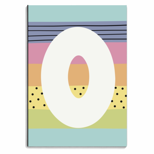 O - personalised gift modern rainbow initial - personalised A4, A5, A6 notebook by Giddy Kipper