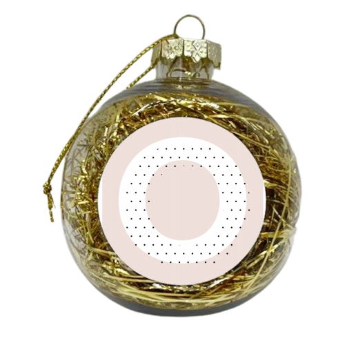 O Polka Dot Initial - xmas bauble by Toni Scott