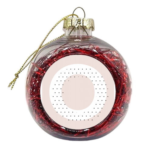 O Polka Dot Initial - xmas bauble by Toni Scott