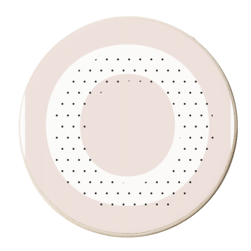 O Polka Dot Initial - personalised beer coaster by Toni Scott