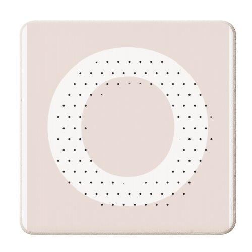O Polka Dot Initial - personalised beer coaster by Toni Scott