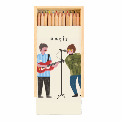 Oasis Illustration Art - Coloured Pencils with Box by AbiGoLucky