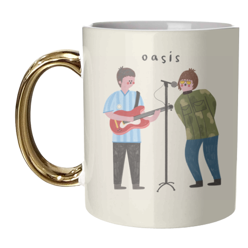 Oasis Illustration Art - unique mug by AbiGoLucky