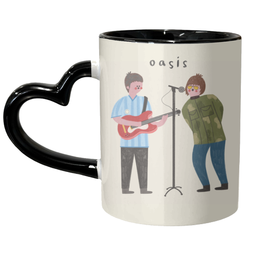 Oasis Illustration Art - unique mug by AbiGoLucky