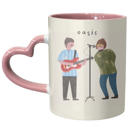 Oasis Illustration Art - unique mug by AbiGoLucky