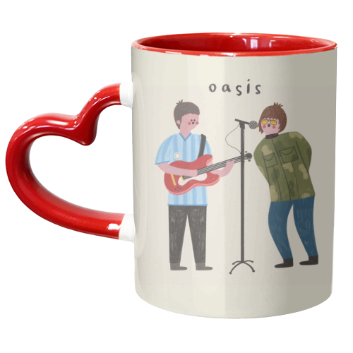 Oasis Illustration Art - unique mug by AbiGoLucky