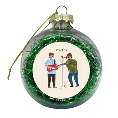Oasis Illustration Art - xmas bauble by AbiGoLucky
