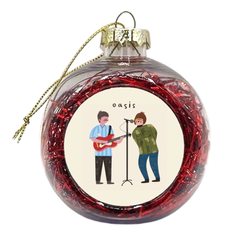 Oasis Illustration Art - xmas bauble by AbiGoLucky