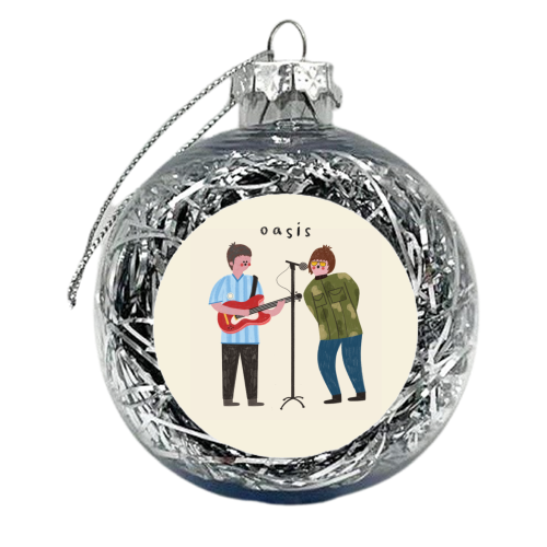 Oasis Illustration Art - xmas bauble by AbiGoLucky