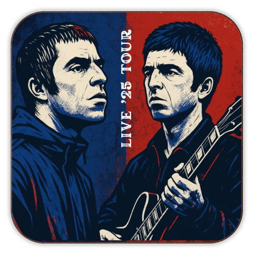 Oasis. Live 25' Reunion Tour - personalised beer coaster by Faith Mercer