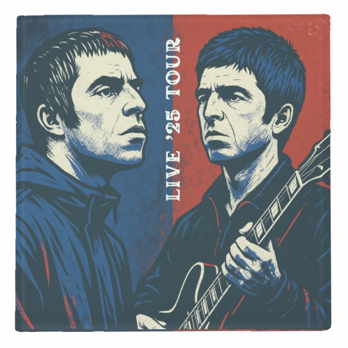 Oasis. Live 25' Reunion Tour - personalised beer coaster by Faith Mercer