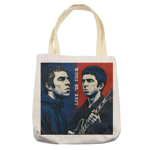 Oasis. Live 25' Reunion Tour - printed canvas tote bag by Faith Mercer
