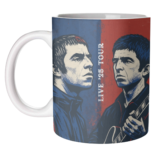 Oasis. Live 25' Reunion Tour - unique mug by Faith Mercer
