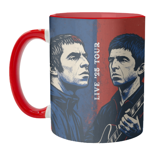 Oasis. Live 25' Reunion Tour - unique mug by Faith Mercer