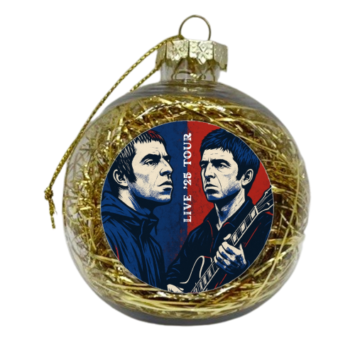 Oasis. Live 25' Reunion Tour - xmas bauble by Faith Mercer