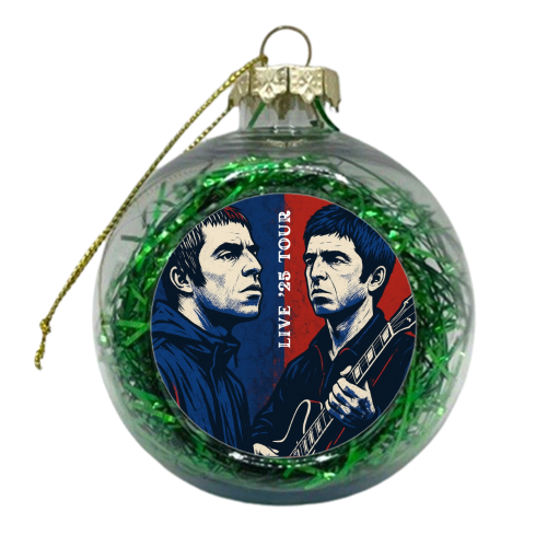 Oasis. Live 25' Reunion Tour - xmas bauble by Faith Mercer