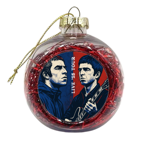 Oasis. Live 25' Reunion Tour - xmas bauble by Faith Mercer