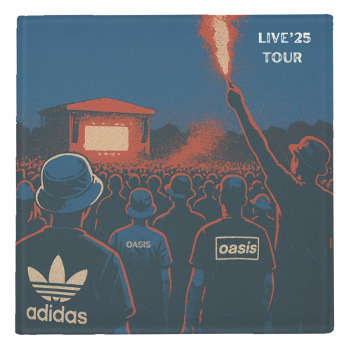 Oasis. Live'2025 - personalised beer coaster by Faith Mercer