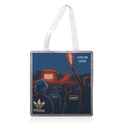 Oasis. Live'2025 - printed canvas tote bag by Faith Mercer