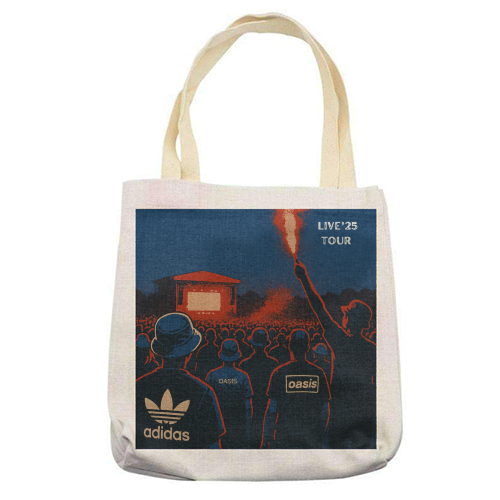 Oasis. Live'2025 - printed canvas tote bag by Faith Mercer