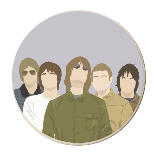 Oasis - personalised beer coaster by Cheryl Boland