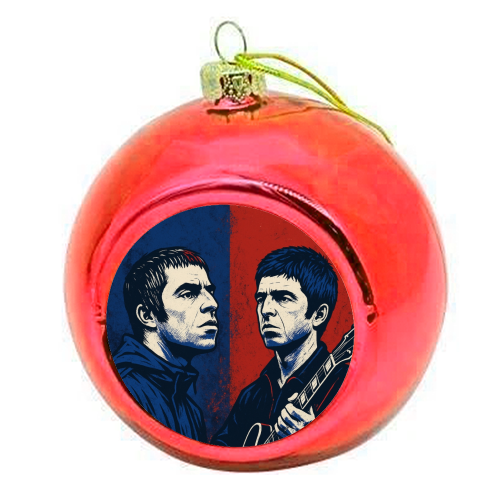 Oasis Reunion 2025 - colourful christmas bauble by Faith Mercer