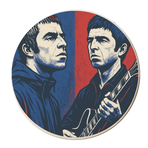 Oasis Reunion 2025 - personalised beer coaster by Faith Mercer