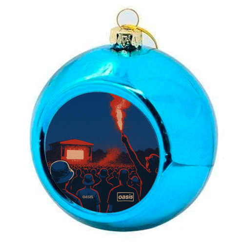 Oasis Reunion - colourful christmas bauble by Faith Mercer