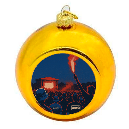 Oasis Reunion - colourful christmas bauble by Faith Mercer