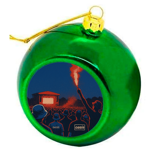 Oasis Reunion - colourful christmas bauble by Faith Mercer