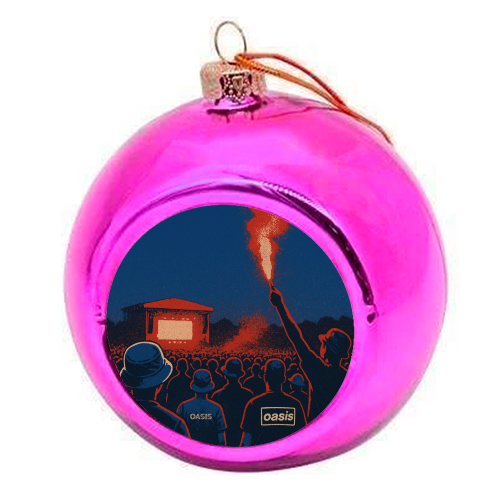 Oasis Reunion - colourful christmas bauble by Faith Mercer