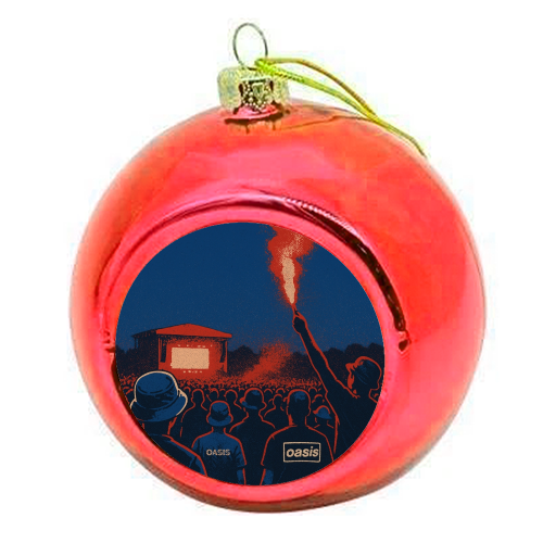 Oasis Reunion - colourful christmas bauble by Faith Mercer