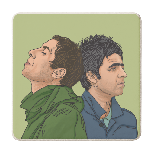 Oasis Reunion - personalised beer coaster by Claire Atwood