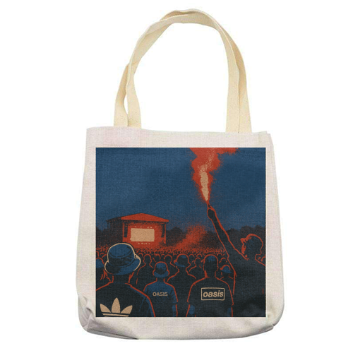 Oasis Reunion - printed canvas tote bag by Faith Mercer
