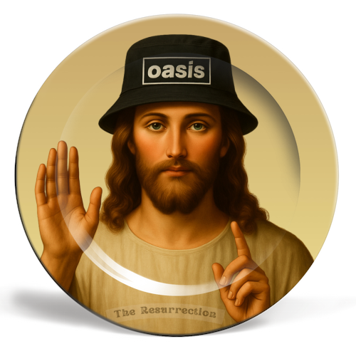 Oasis The Resurrection - ceramic dinner plate by Faith Mercer