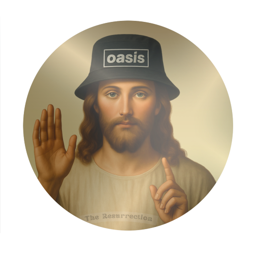 Oasis The Resurrection - Circle Sticker by Faith Mercer